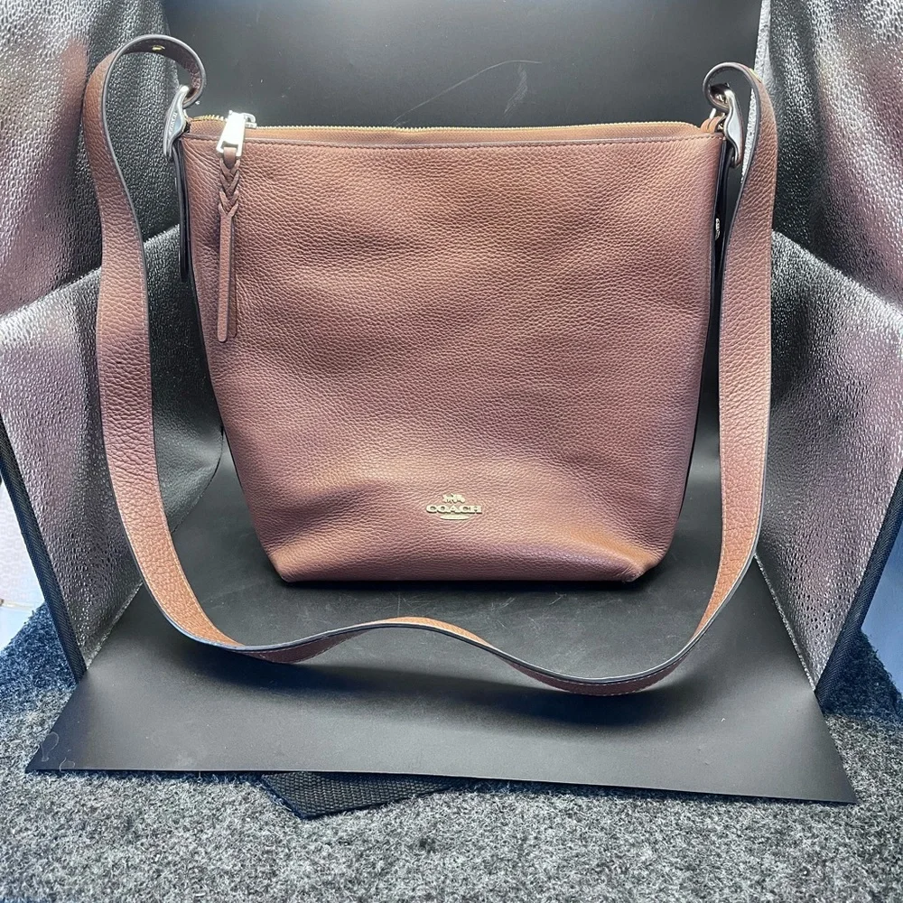 Coach Brown Leather Shoulder Bag - Picture 1 of 10
